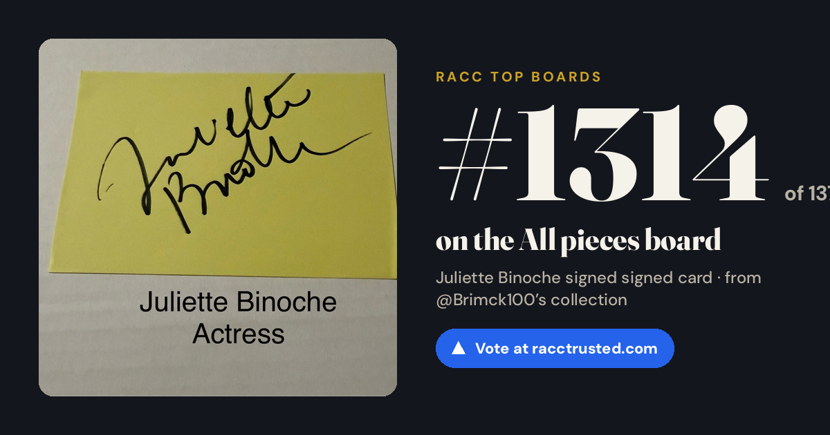 Share card: #1314 of 1334 on the All pieces board