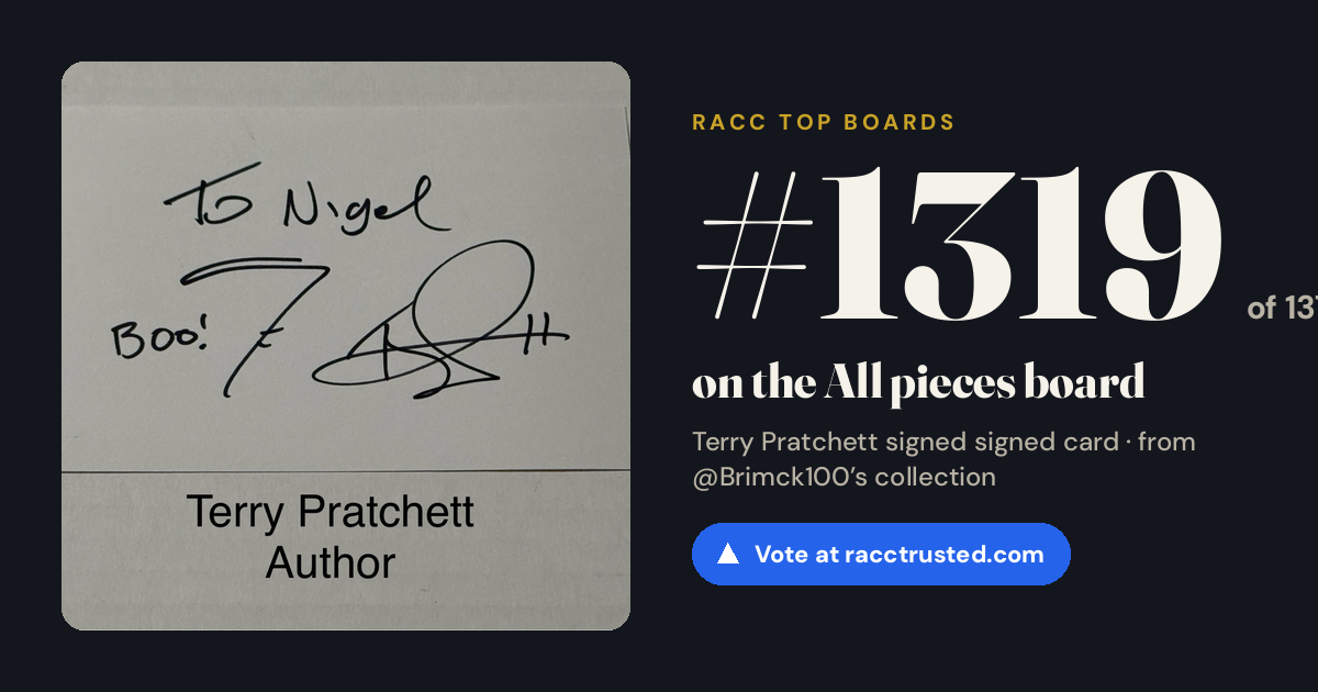 Share card: #1319 of 1334 on the All pieces board