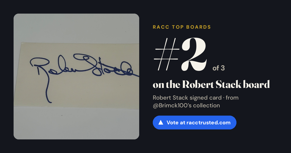 Share card: #2 of 3 on the Robert Stack board