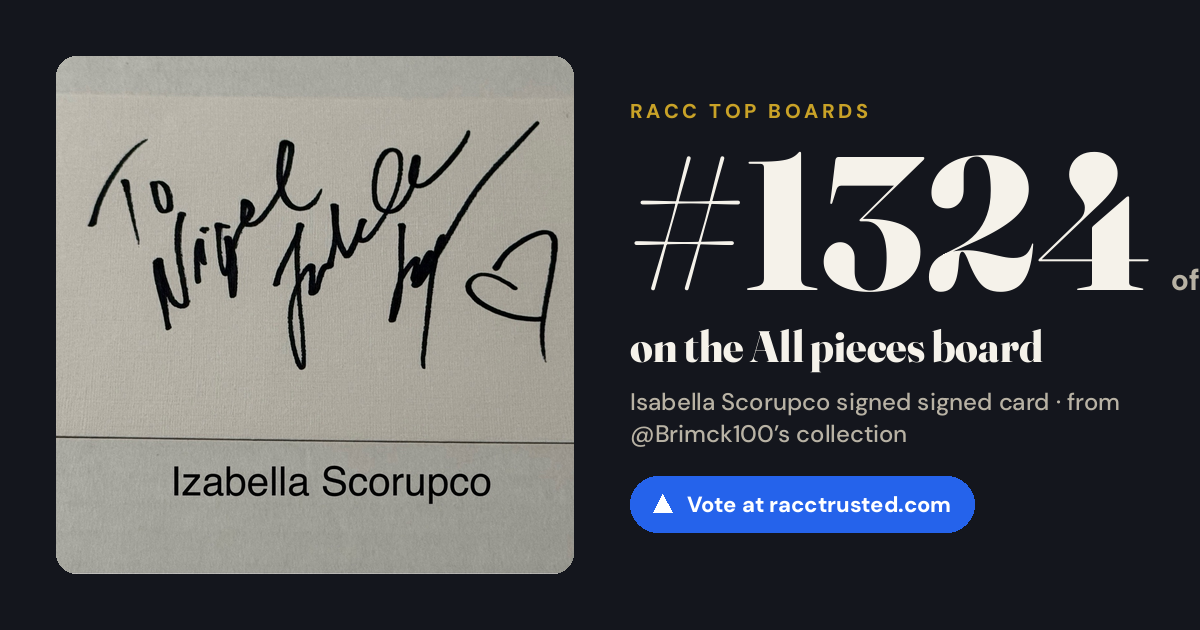 Share card: #1324 of 1334 on the All pieces board