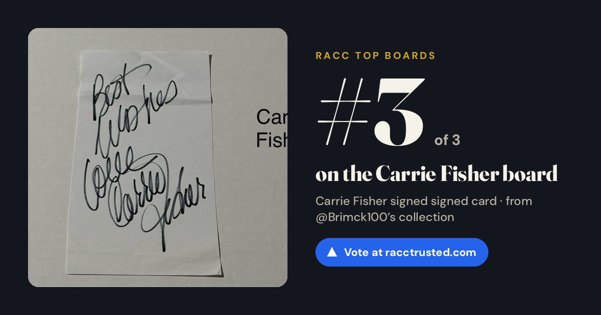 Share card: #3 of 3 on the Carrie Fisher board
