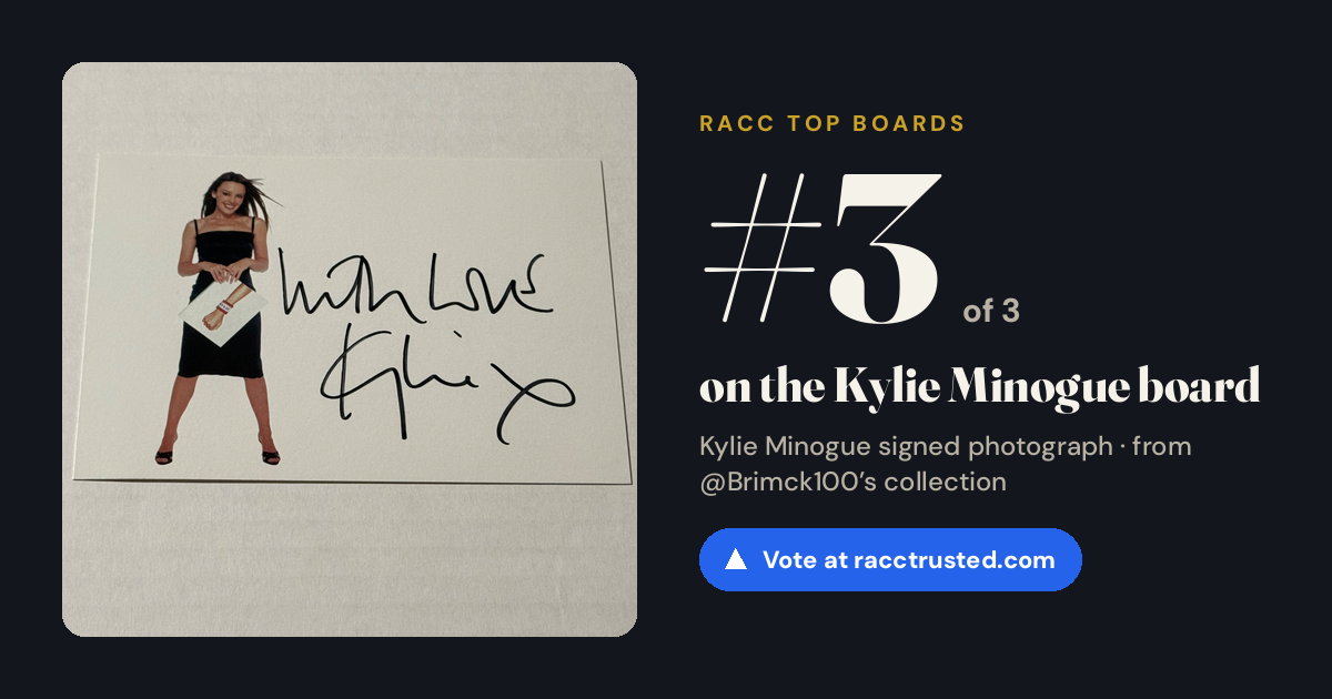 Share card: #3 of 3 on the Kylie Minogue board