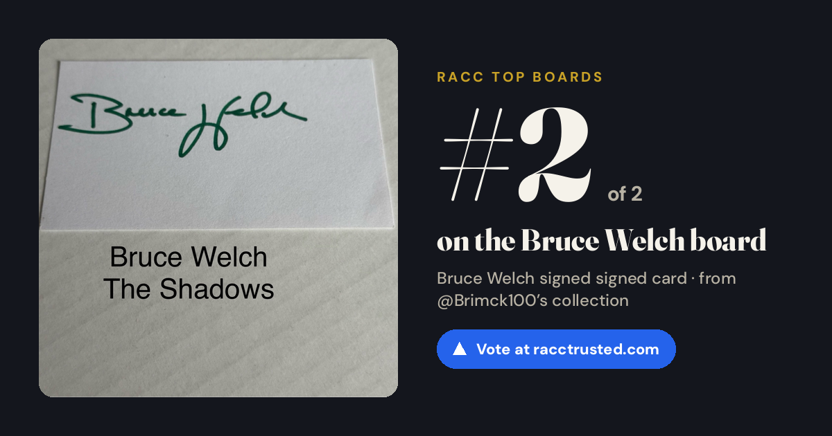 Share card: #2 of 2 on the Bruce Welch board