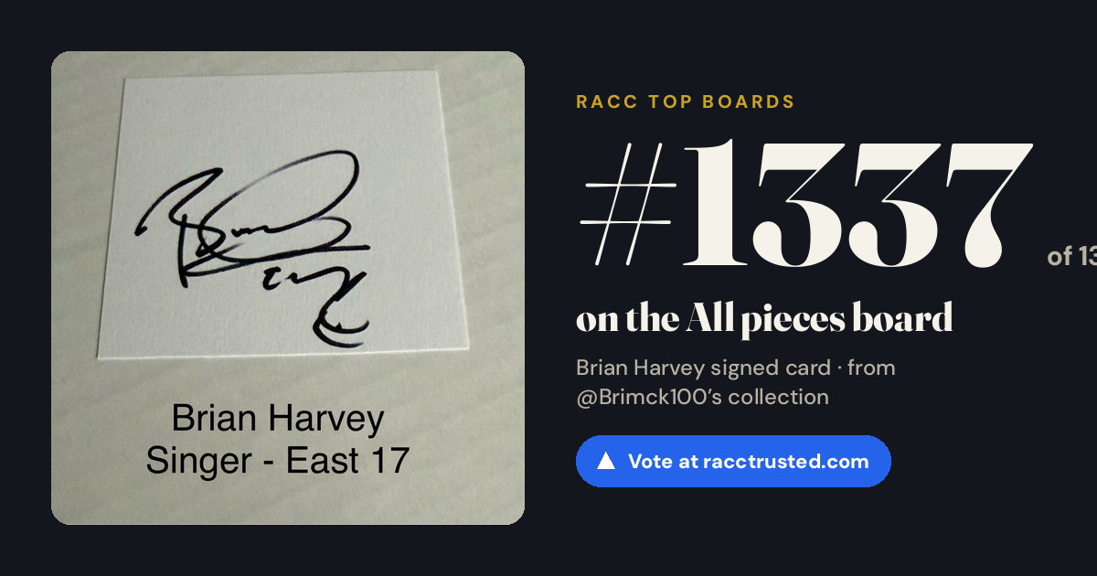 Share card: #1337 of 1379 on the All pieces board