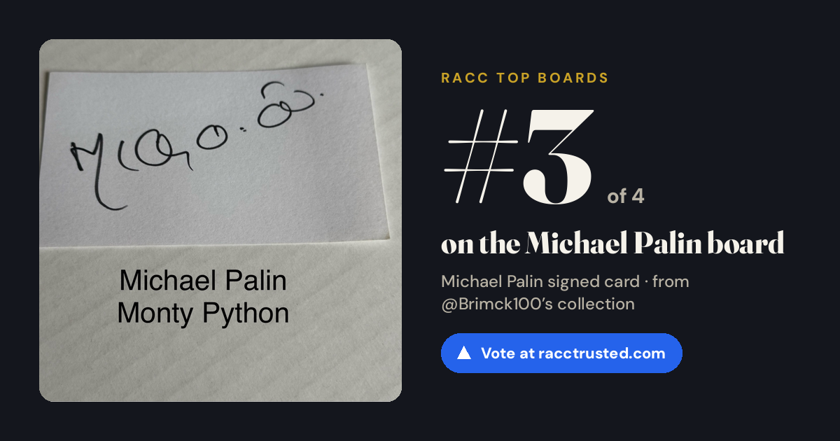 Share card: #3 of 4 on the Michael Palin board