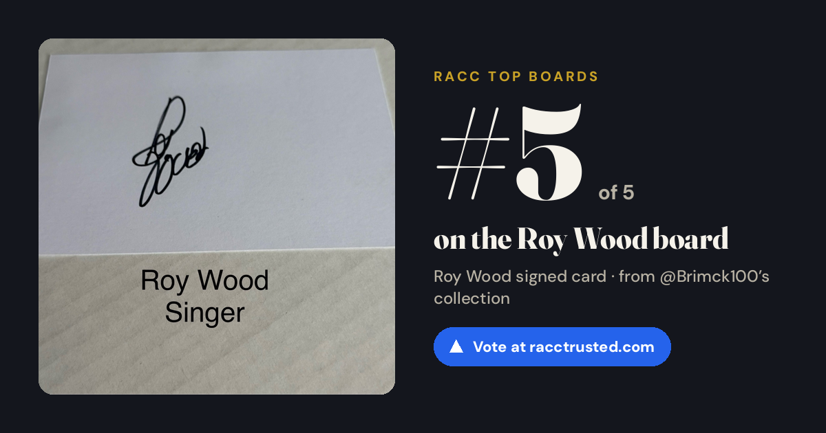 Share card: #5 of 5 on the Roy Wood board