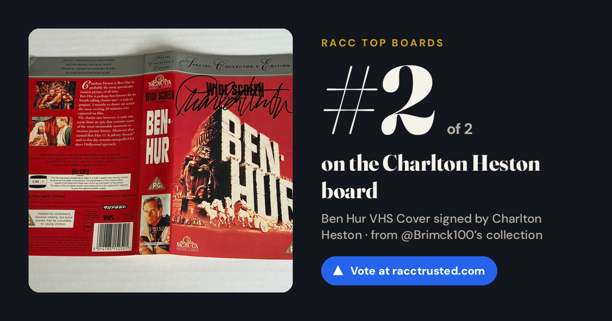 Share card: #2 of 2 on the Charlton Heston board