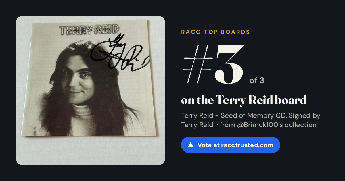 Share card: #3 of 3 on the Terry Reid board