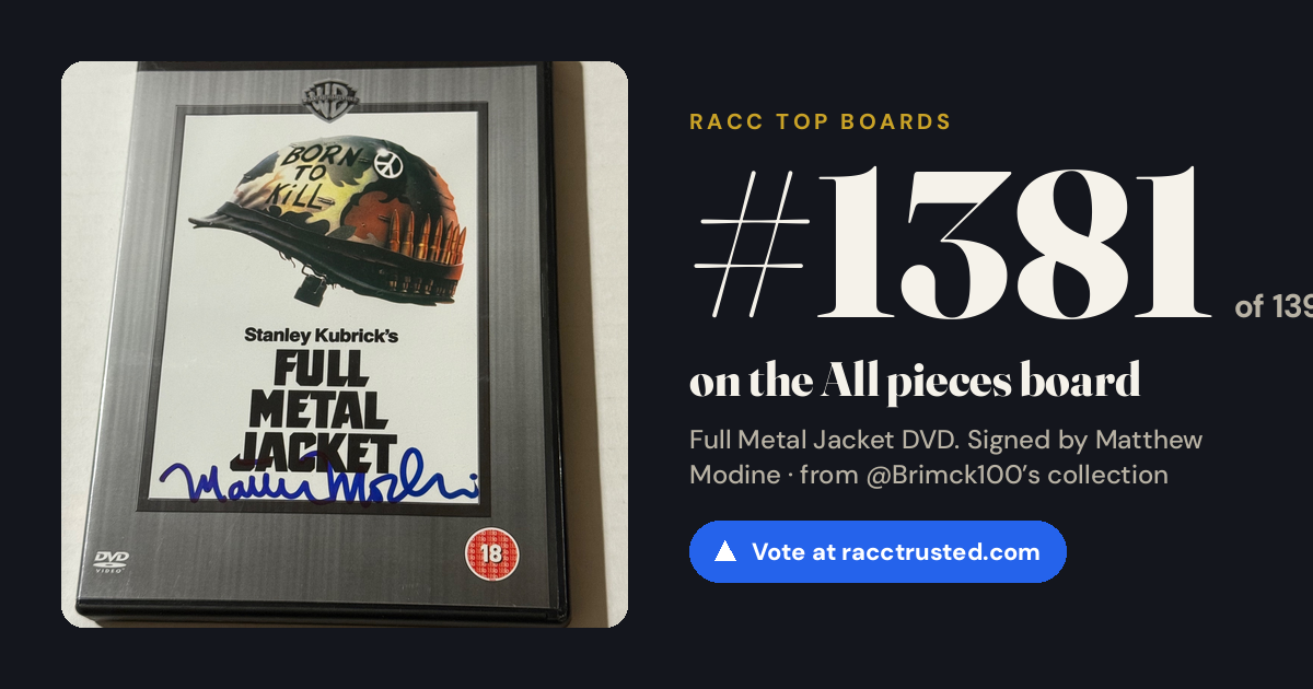 Share card: #1381 of 1397 on the All pieces board