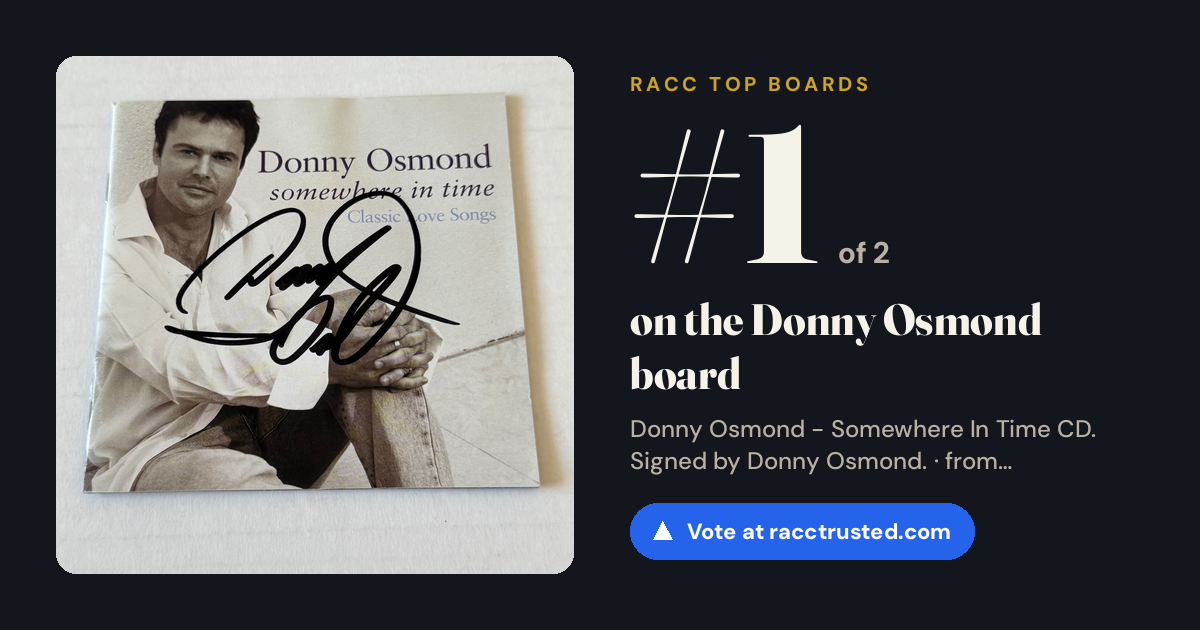 Share card: #1 of 2 on the Donny Osmond board