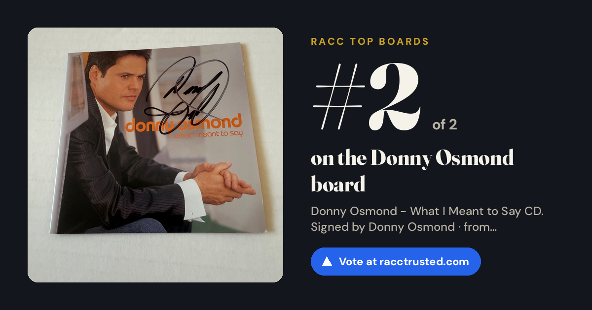 Share card: #2 of 2 on the Donny Osmond board