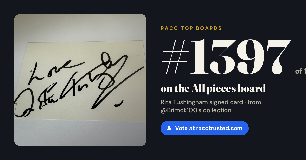 Share card: #1397 of 1397 on the All pieces board