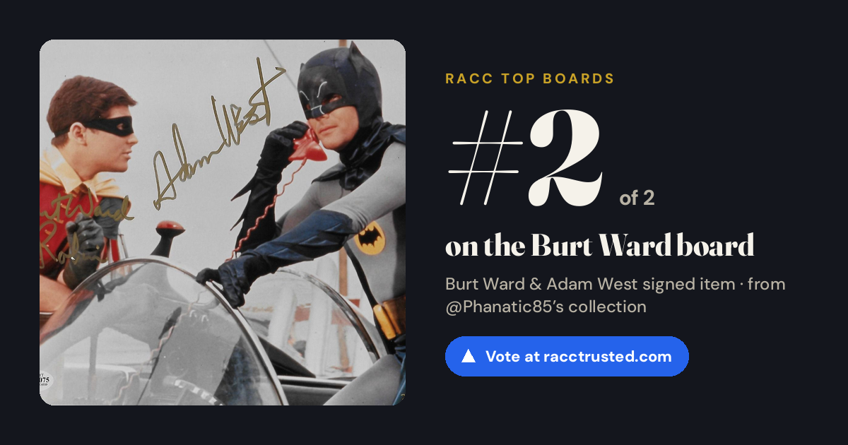 Share card: #2 of 2 on the Burt Ward board