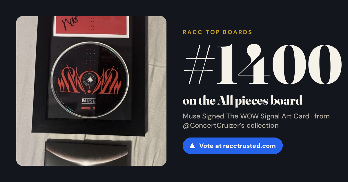 Share card: #1400 of 1400 on the All pieces board