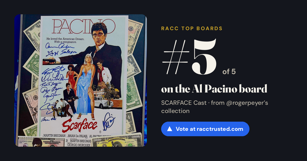 Share card: #5 of 5 on the Al Pacino board