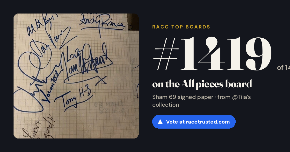 Share card: #1419 of 1439 on the All pieces board