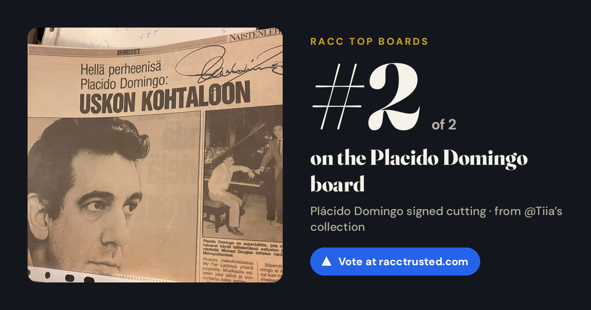 Share card: #2 of 2 on the Placido Domingo board
