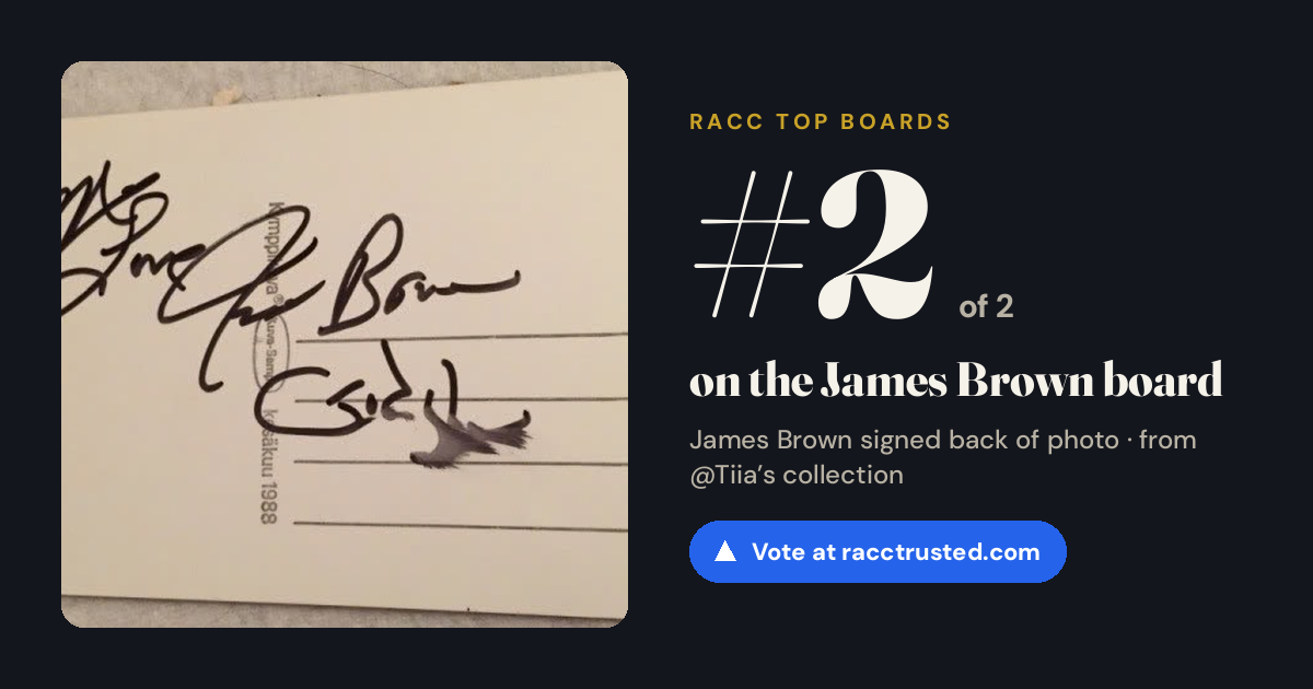 Share card: #2 of 2 on the James Brown board