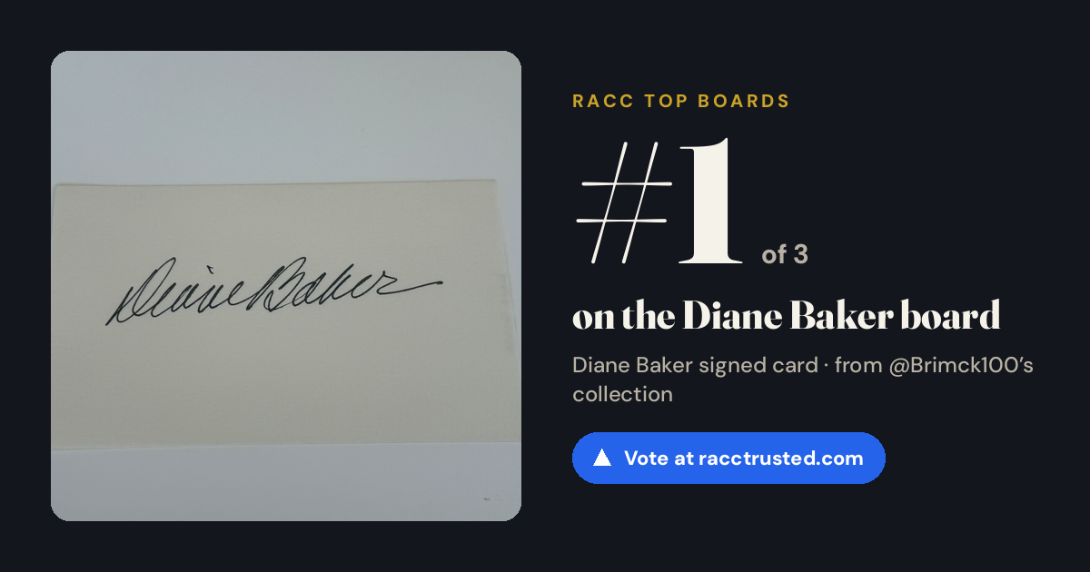 Share card: #1 of 3 on the Diane Baker board