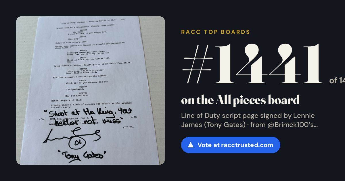 Share card: #1441 of 1458 on the All pieces board
