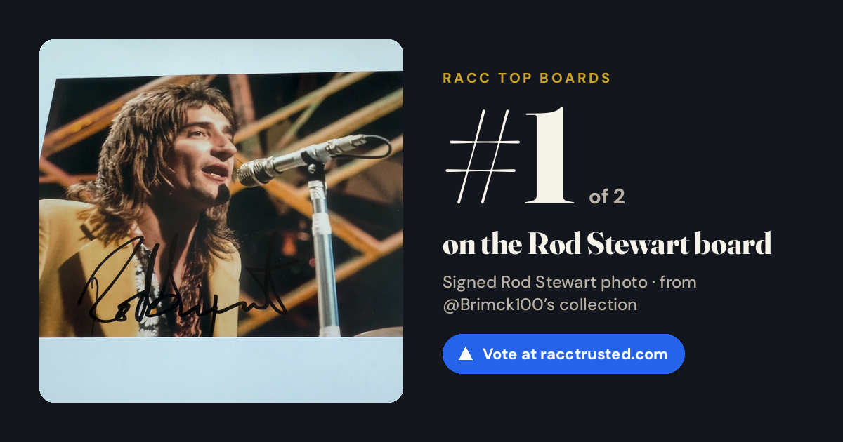Share card: #1 of 2 on the Rod Stewart board