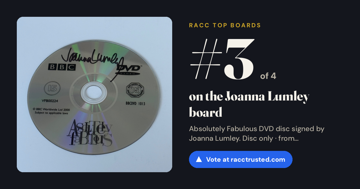Share card: #3 of 4 on the Joanna Lumley board