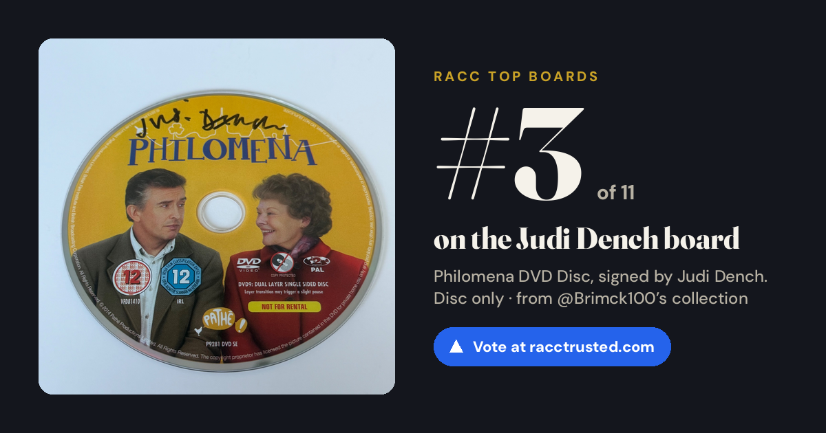 Share card: #3 of 8 on the Judi Dench board