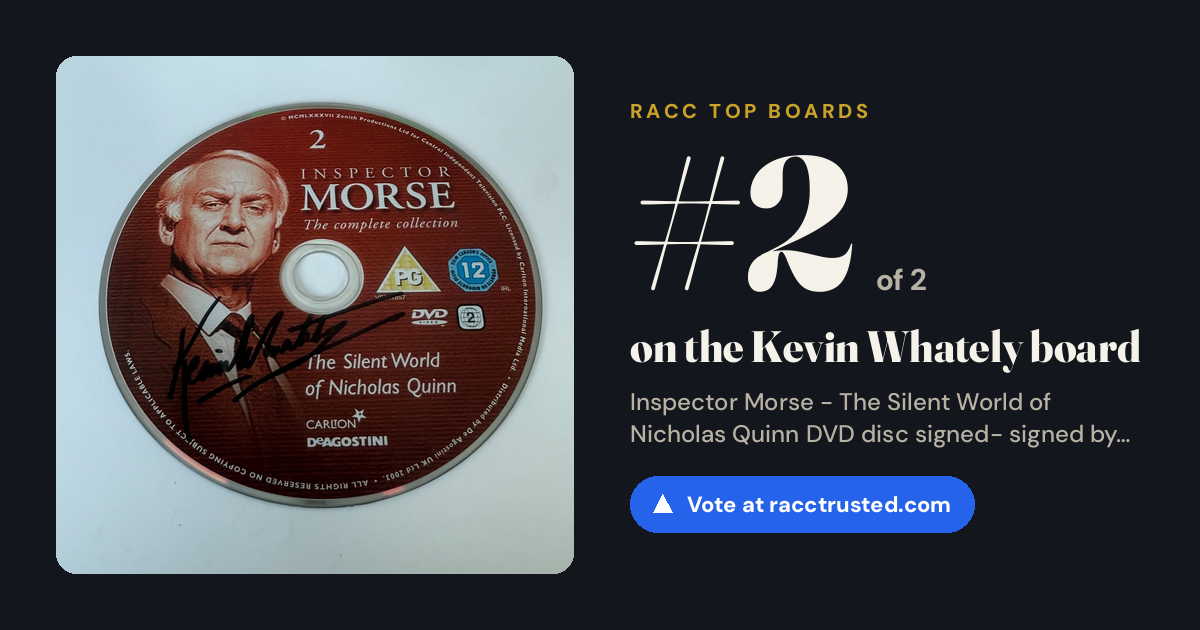 Share card: #2 of 2 on the Kevin Whately board