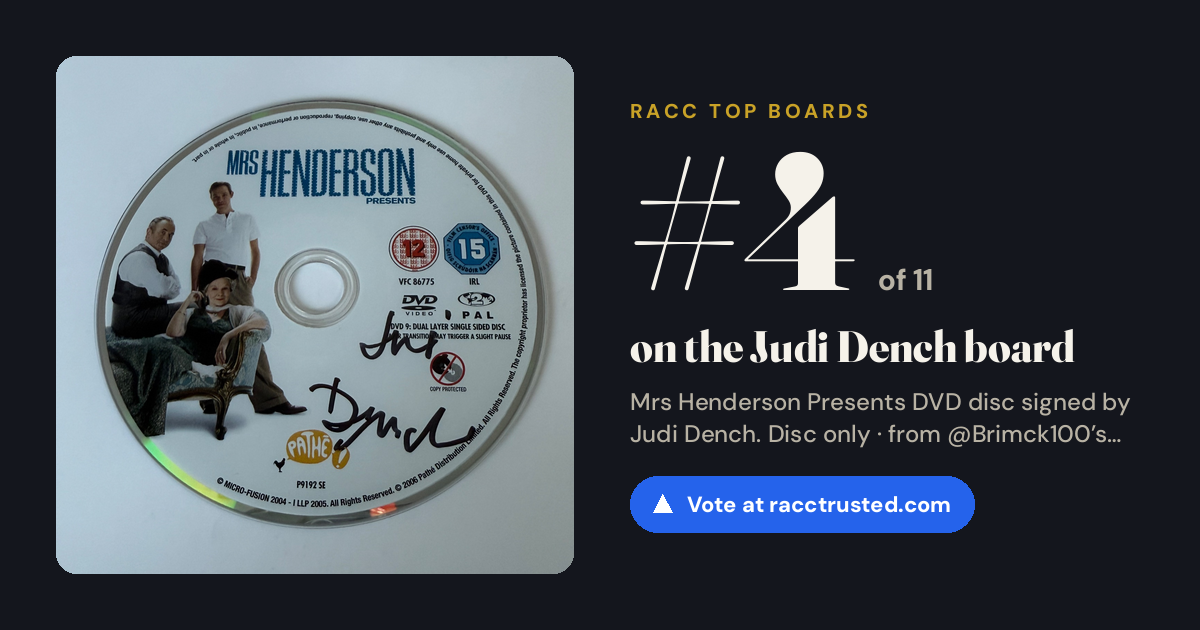 Share card: #4 of 8 on the Judi Dench board