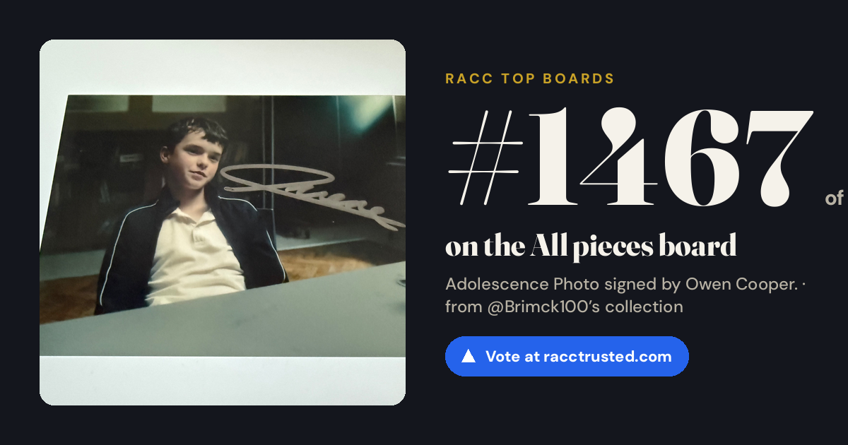 Share card: #1467 of 1503 on the All pieces board