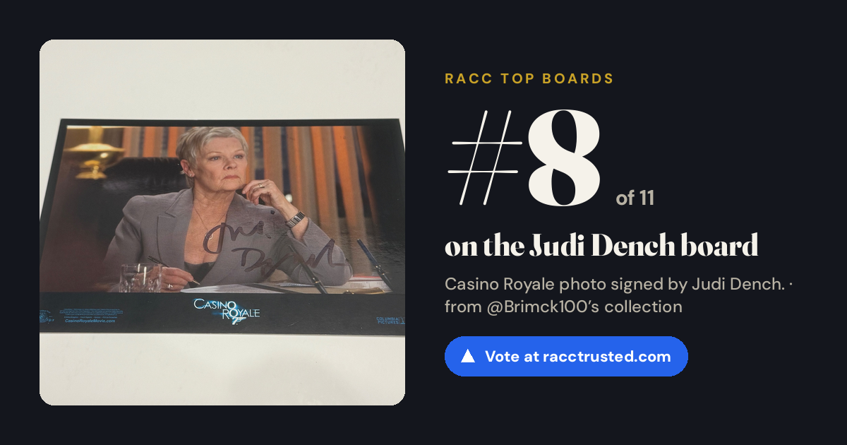 Share card: #8 of 11 on the Judi Dench board