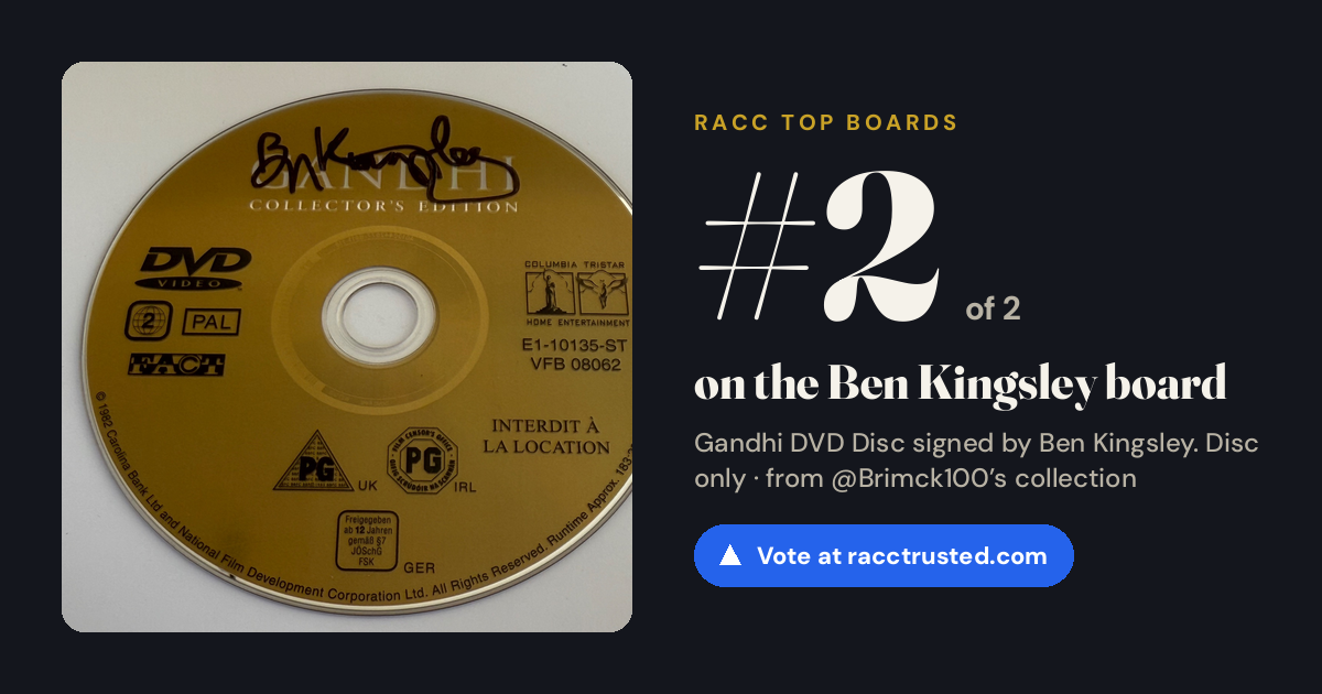 Share card: #2 of 2 on the Ben Kingsley board