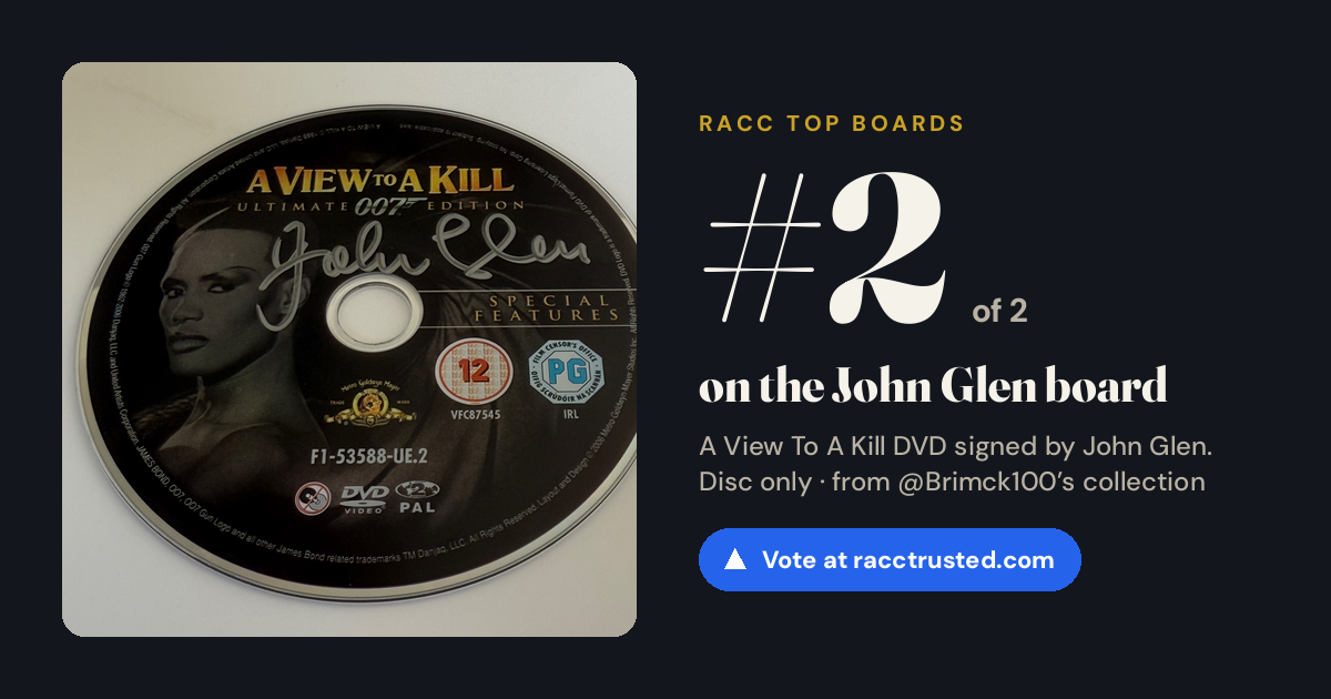 Share card: #2 of 2 on the John Glen board