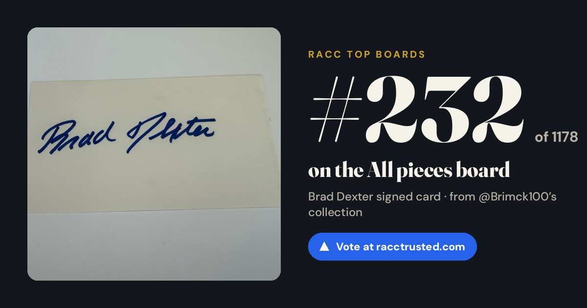 Share card: #232 of 1178 on the All pieces board