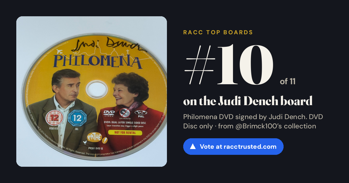 Share card: #10 of 11 on the Judi Dench board