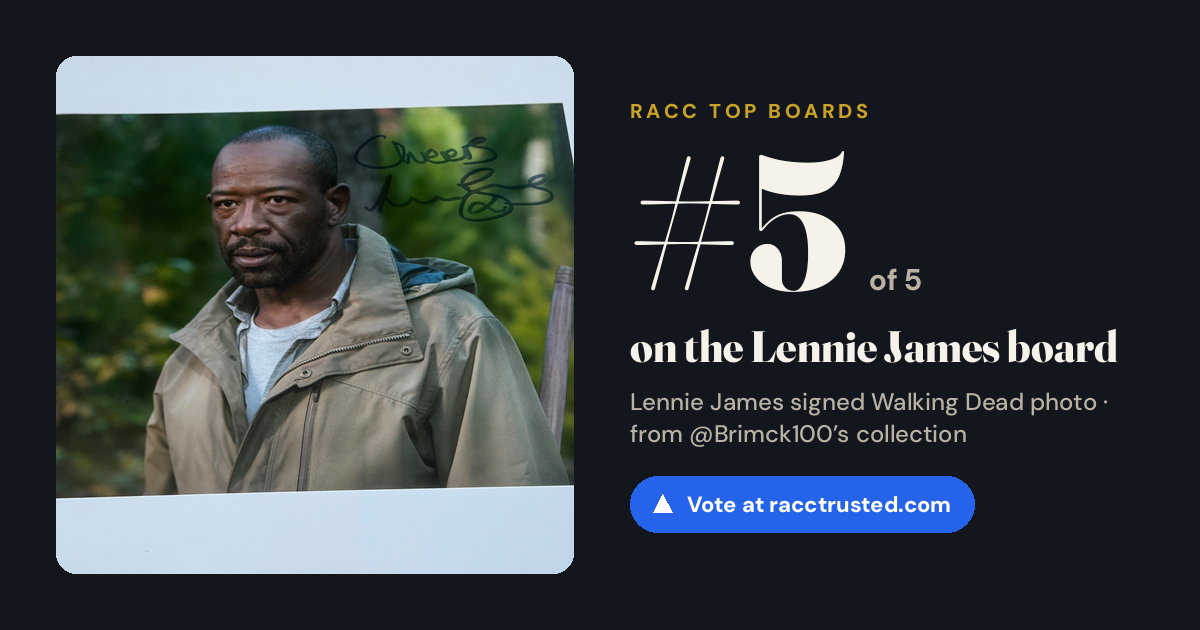 Share card: #5 of 5 on the Lennie James board