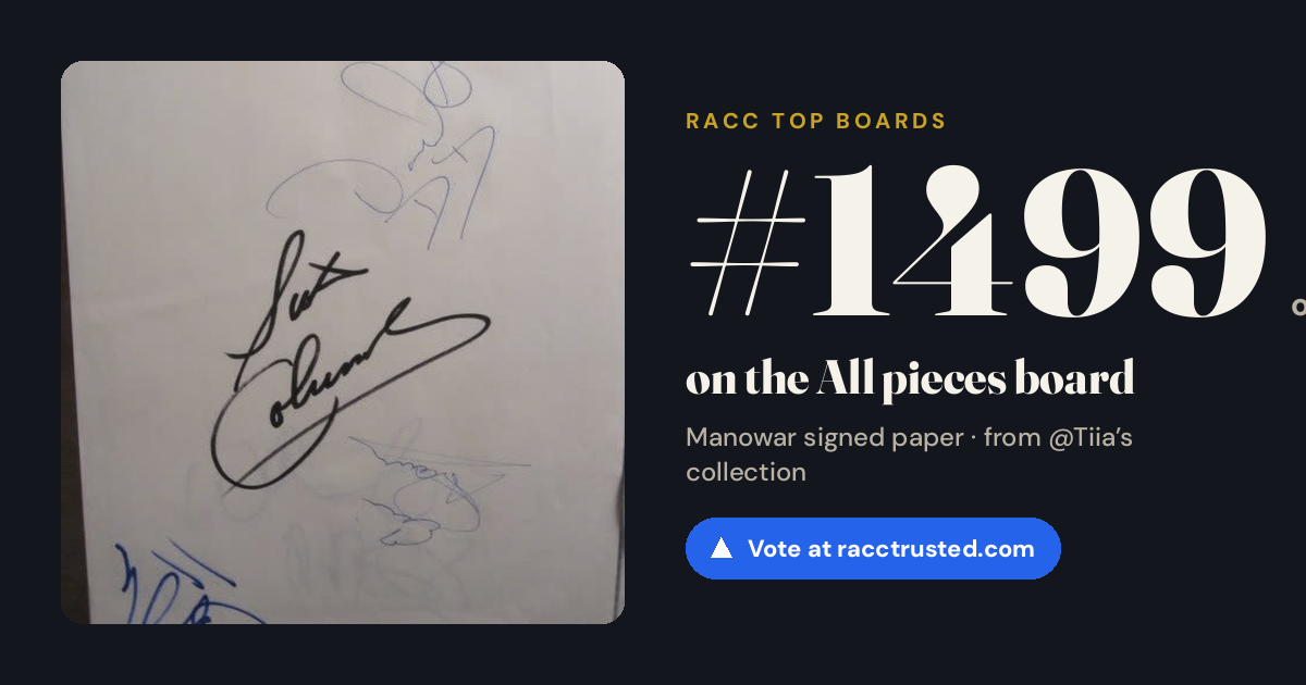 Share card: #1499 of 1503 on the All pieces board