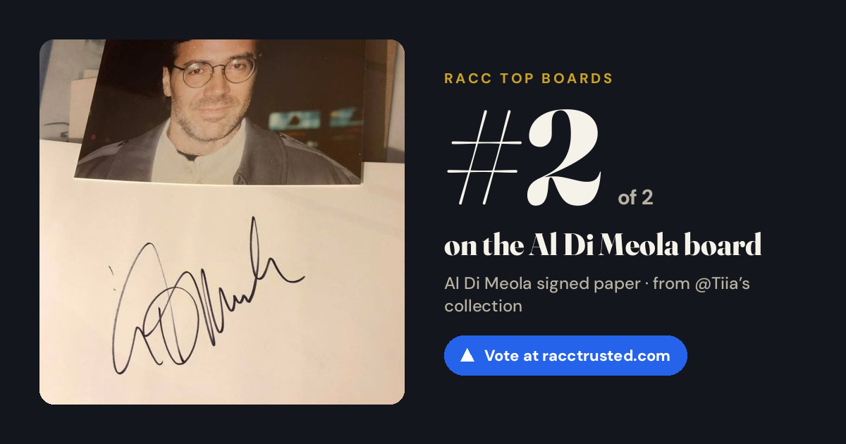 Share card: #2 of 2 on the Al Di Meola board