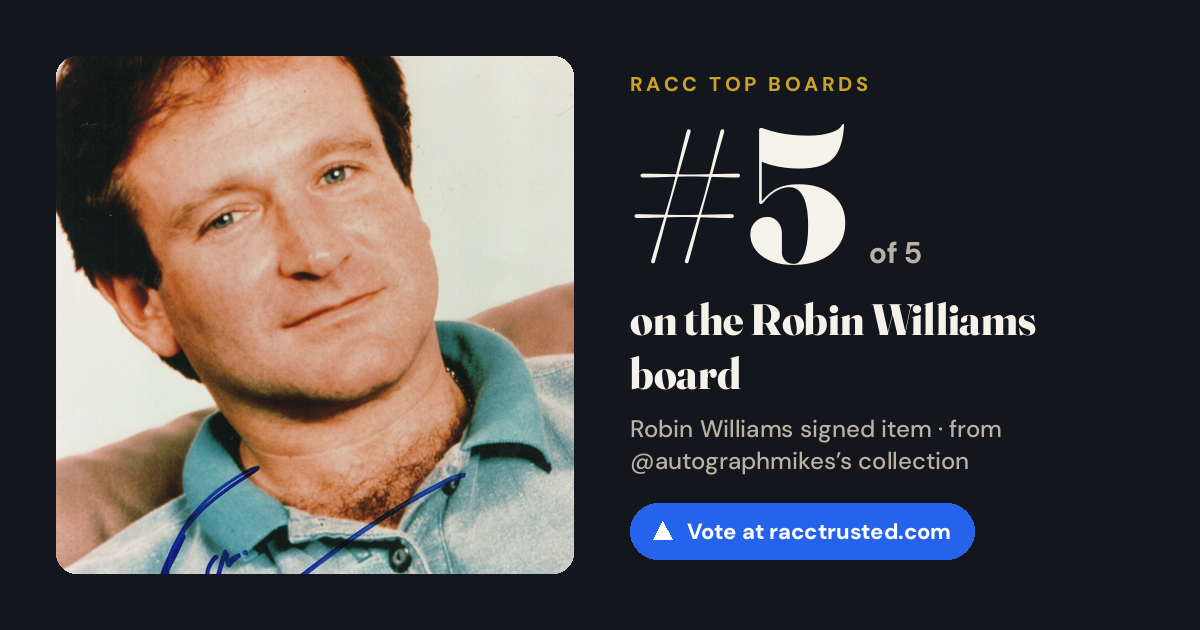 Share card: #5 of 5 on the Robin Williams board