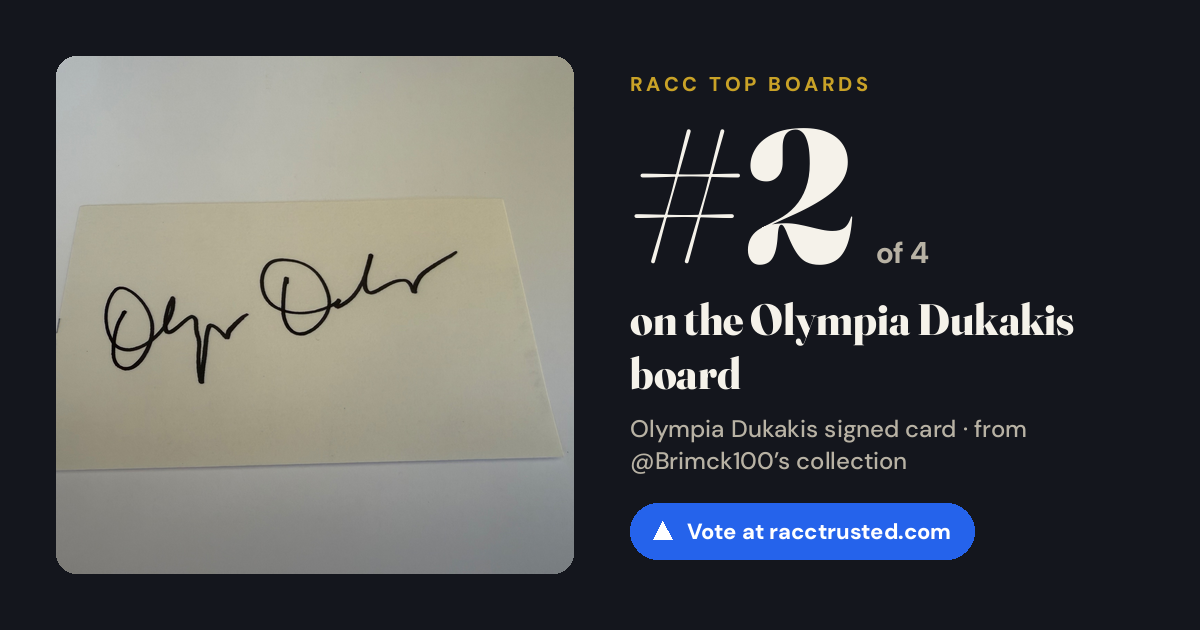 Share card: #2 of 4 on the Olympia Dukakis board