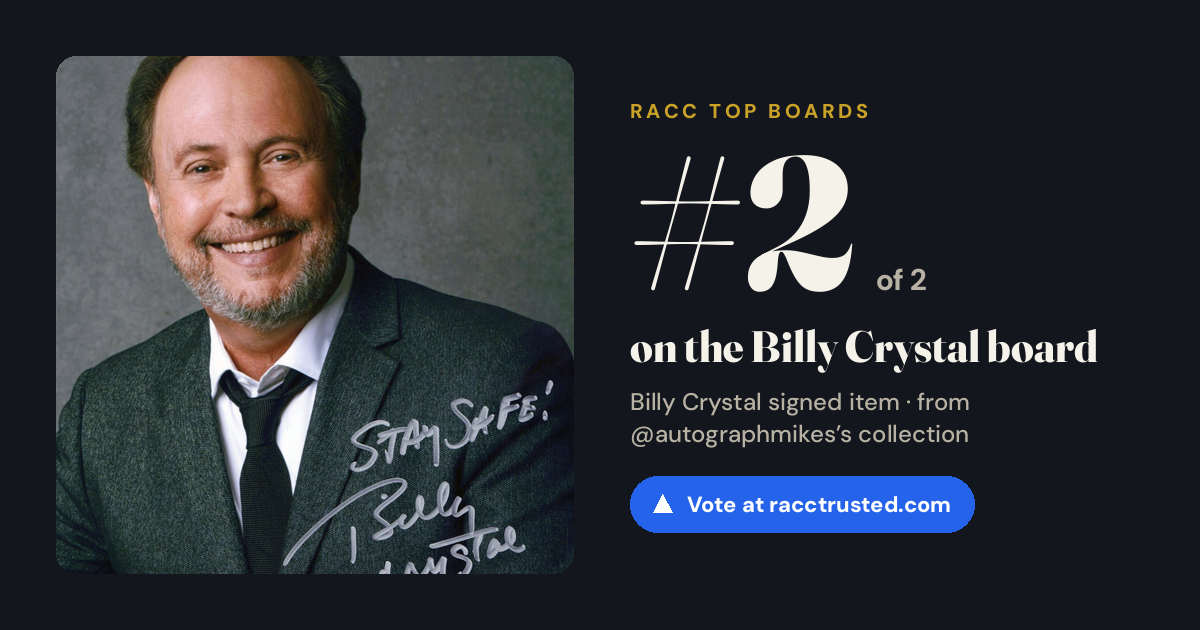 Share card: #2 of 2 on the Billy Crystal board