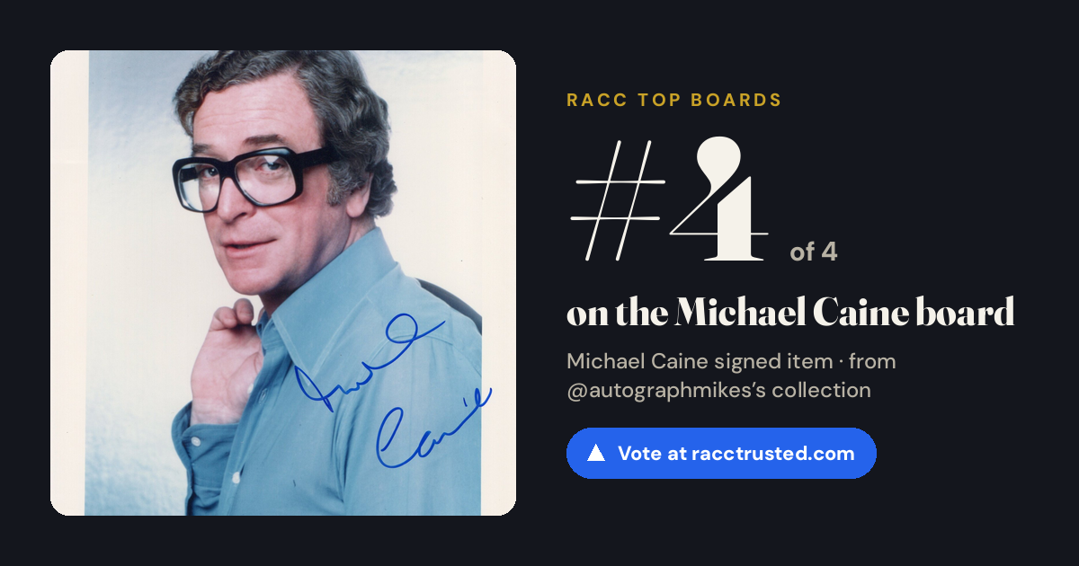 Share card: #4 of 4 on the Michael Caine board