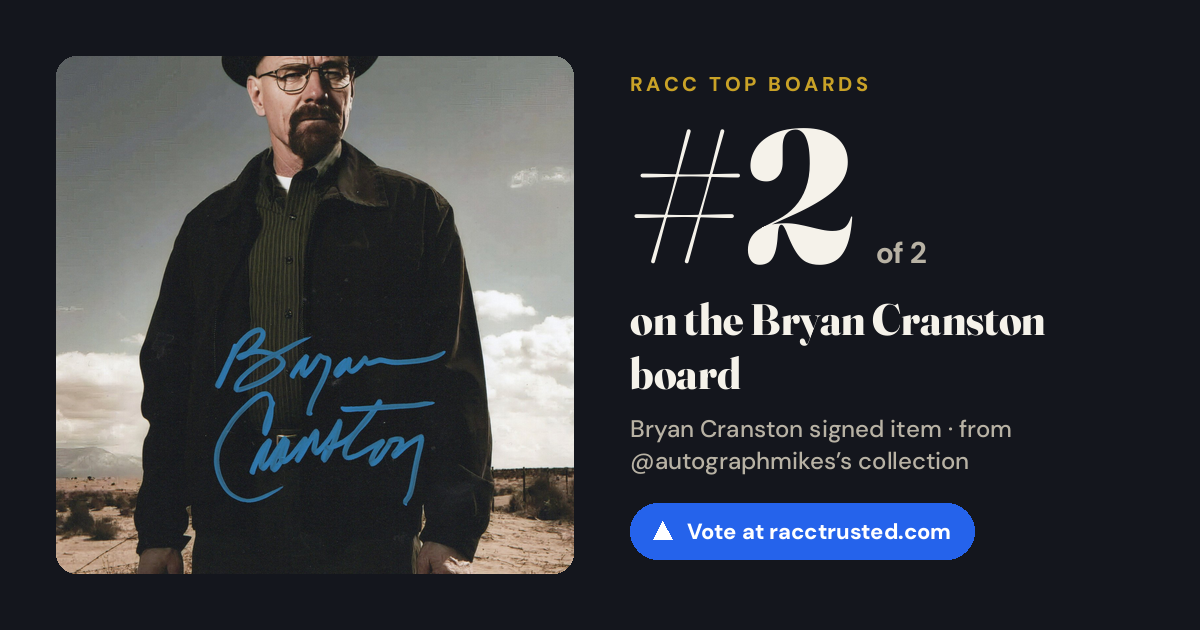 Share card: #2 of 2 on the Bryan Cranston board