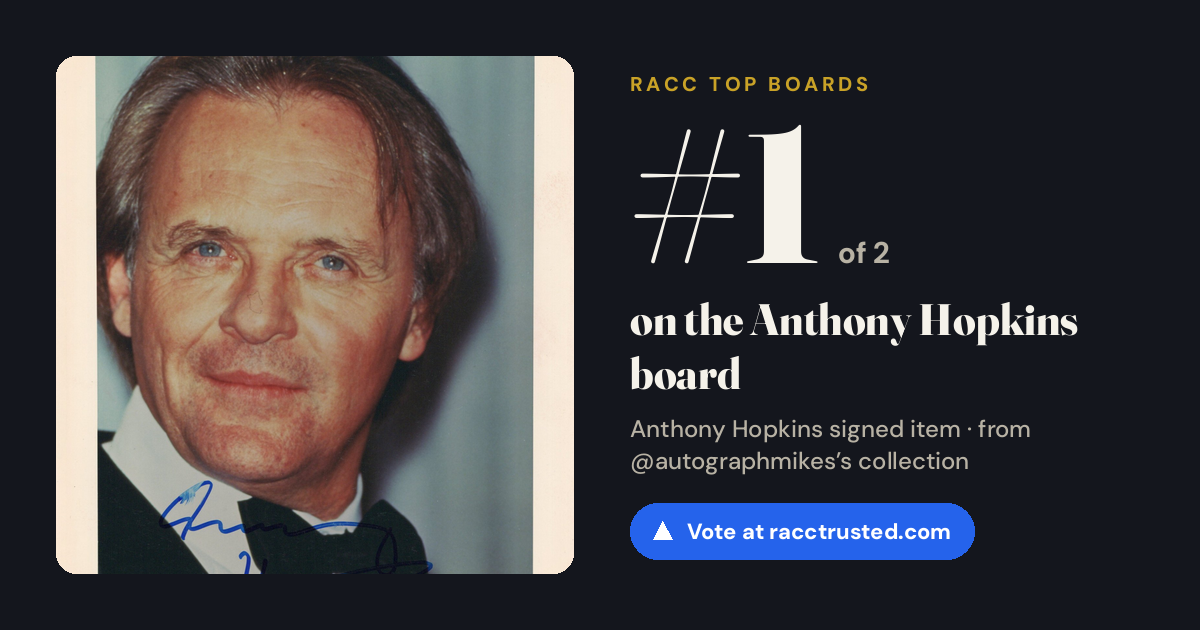 Share card: #1 of 2 on the Anthony Hopkins board
