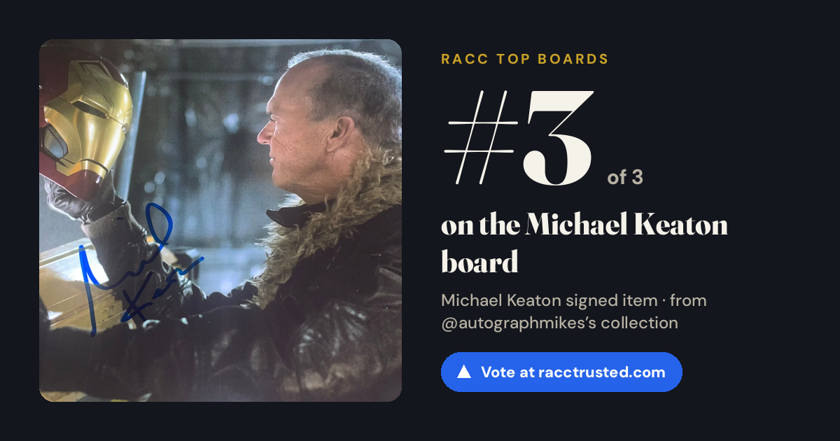 Share card: #3 of 3 on the Michael Keaton board