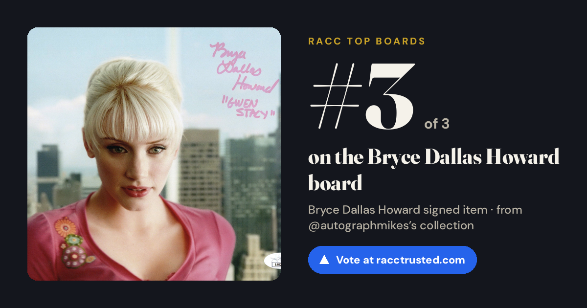 Share card: #3 of 3 on the Bryce Dallas Howard board