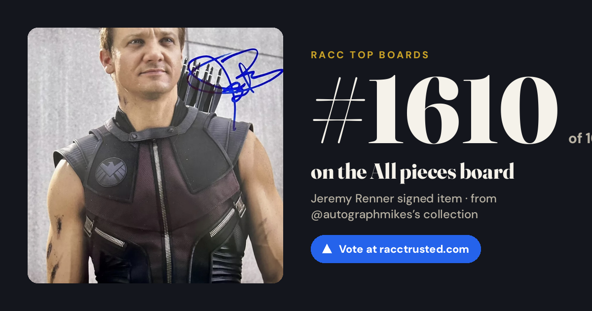 Share card: #1610 of 1670 on the All pieces board