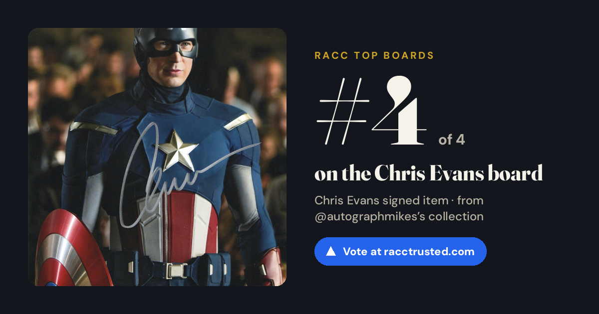Share card: #4 of 4 on the Chris Evans board