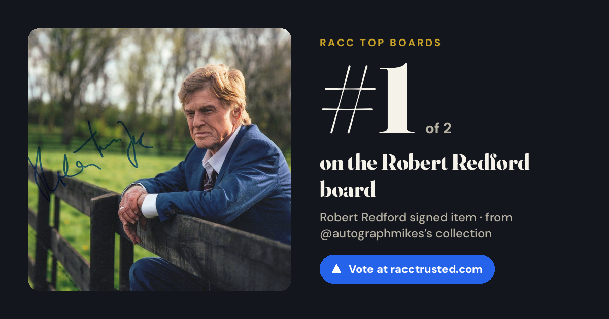 Share card: #1 of 2 on the Robert Redford board