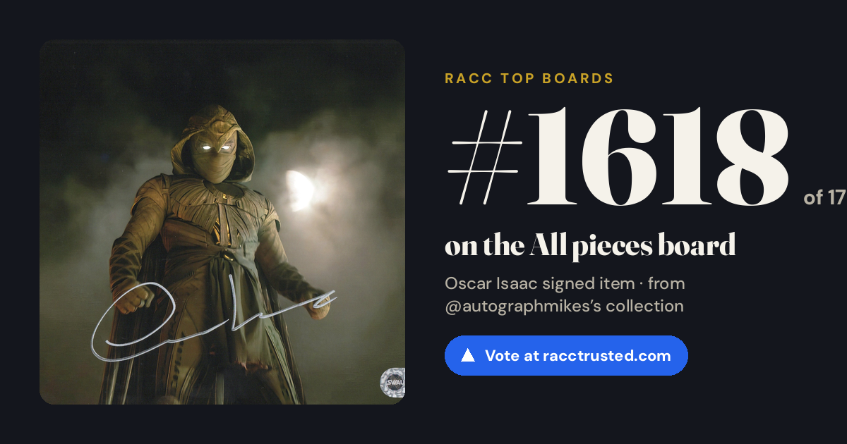 Share card: #1618 of 1670 on the All pieces board